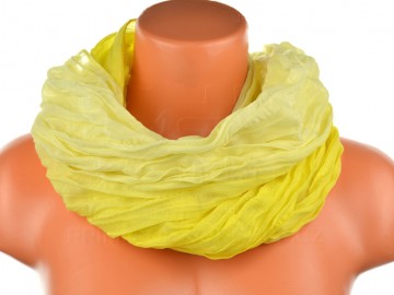 Dámský tunelový šátek v odstínech jedné barvy - žlutý Dámský tunelový šátek v odstínech jedné barvy - žlutý