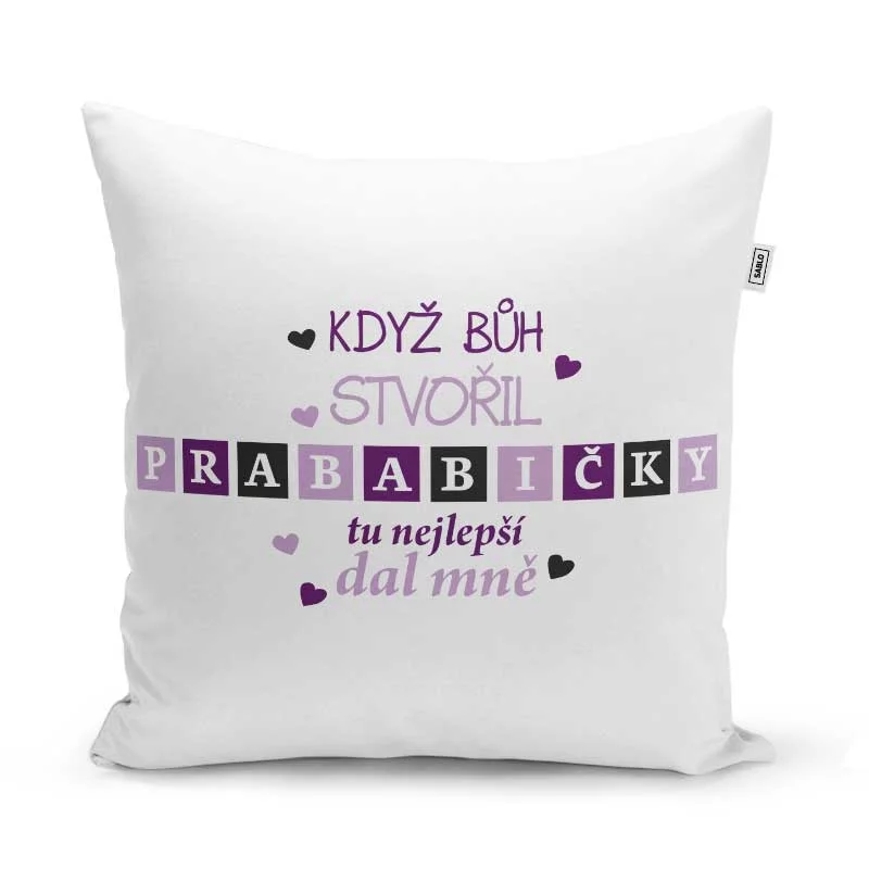 Sablio Polštář Když Bůh stvořil prababičky: 40x40 cm