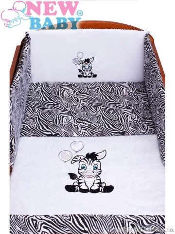 5-dielne posteľné obliečky New Baby Zebra 100/135 bielo-čierne 5-dielne posteľné obliečky New Baby Zebra 100/135 bielo-čierne