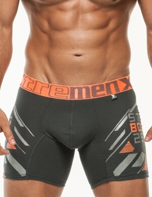 Boxeri Xtremen Printed Large Boxer 01 Dark Gray, 1 perechi, mărimea XL Boxeri Xtremen Printed Large Boxer 01 Dark Gray, 1 perechi, mărimea XL