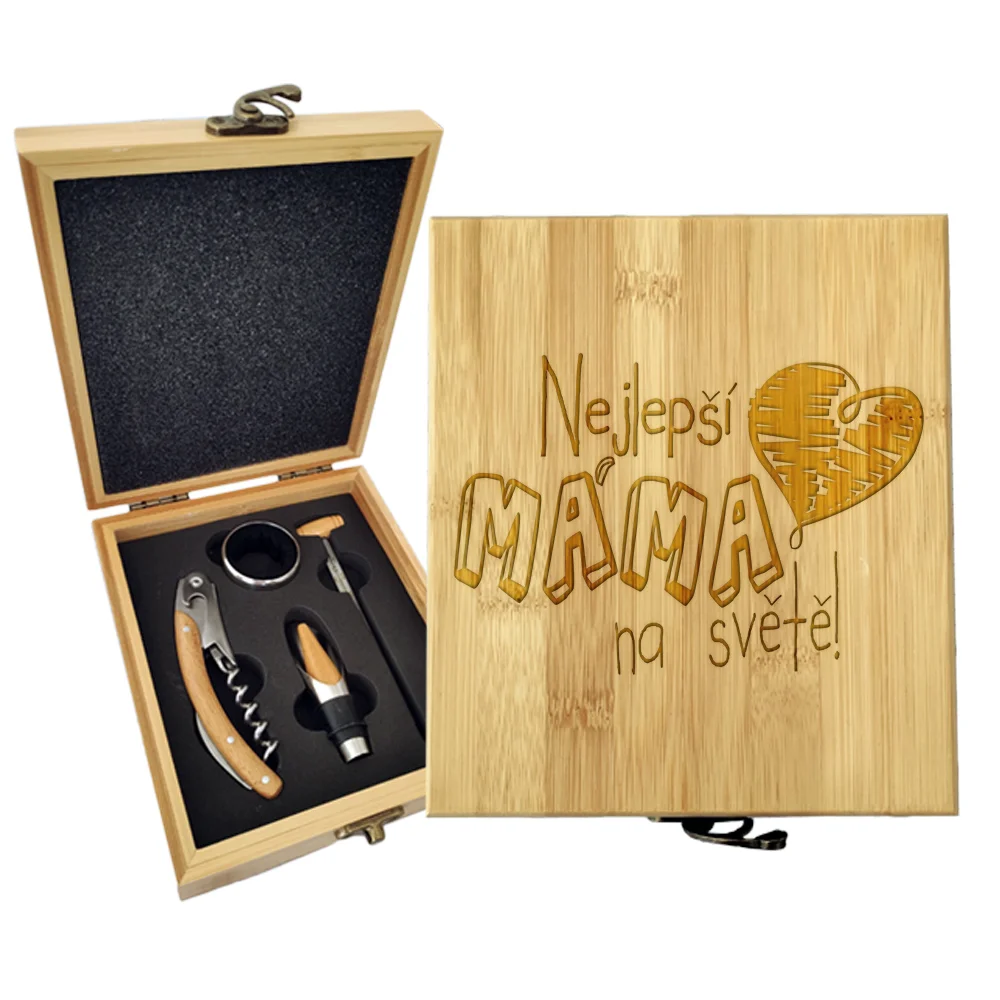 Sablio Dárková sada na víno Nejlepší máma na světě: 147×168×49 mm