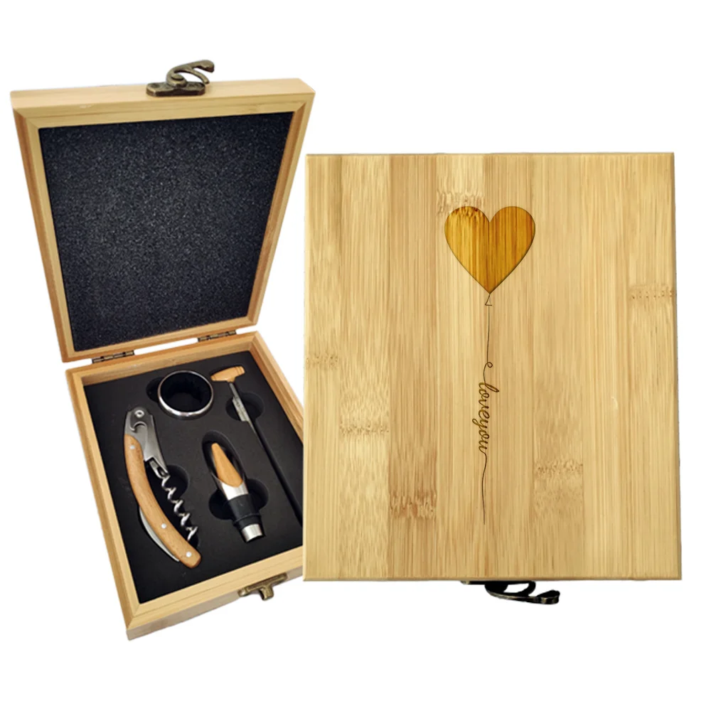 Dárková sada na víno I love you: 147×168×49 mm