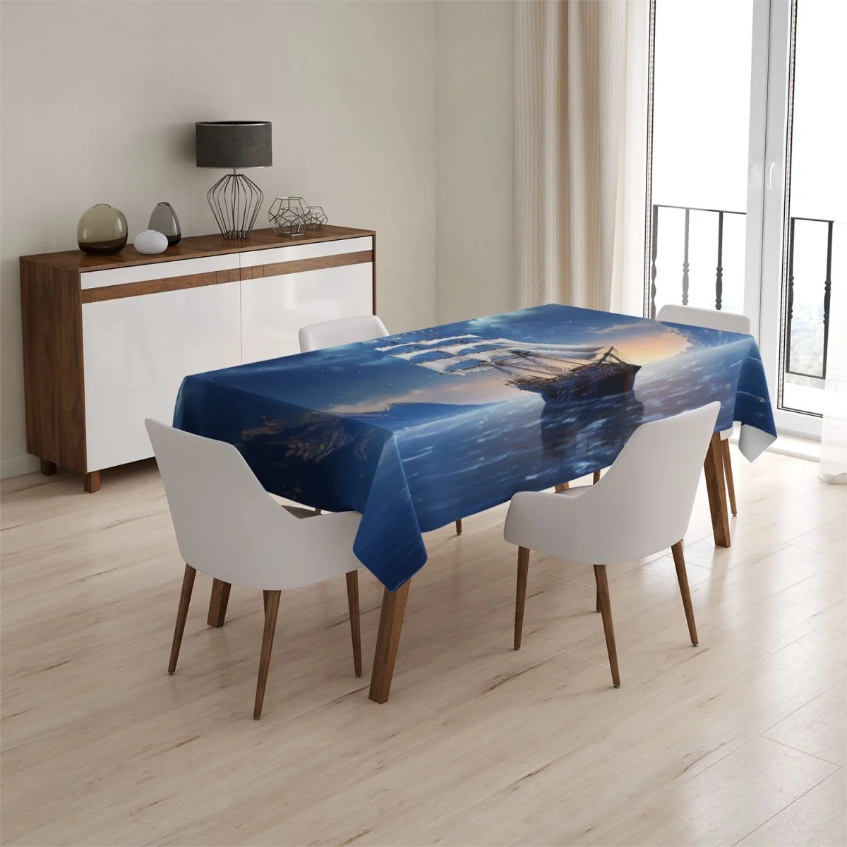 Sablio Ubrus Plachetnice mezi horami - 130x170 cm