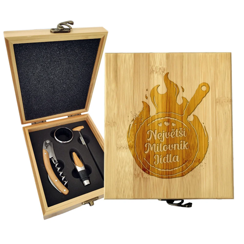 Sablio Dárková sada na víno Největší milovník jídla: 147×168×49 mm