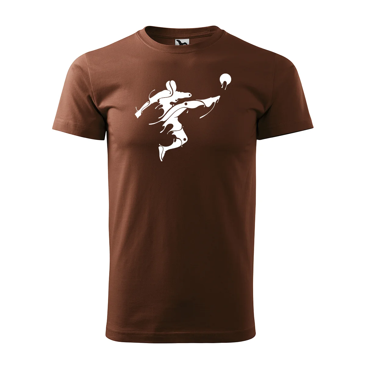 Sablio Tričko s potiskem Fotbalista Abstrakce - hnědé S