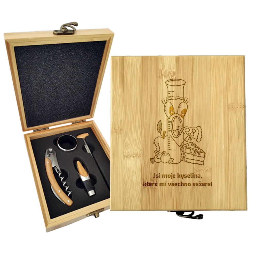 Sablio Dárková sada na víno Jsi moje kyselina: 147×168×49 mm