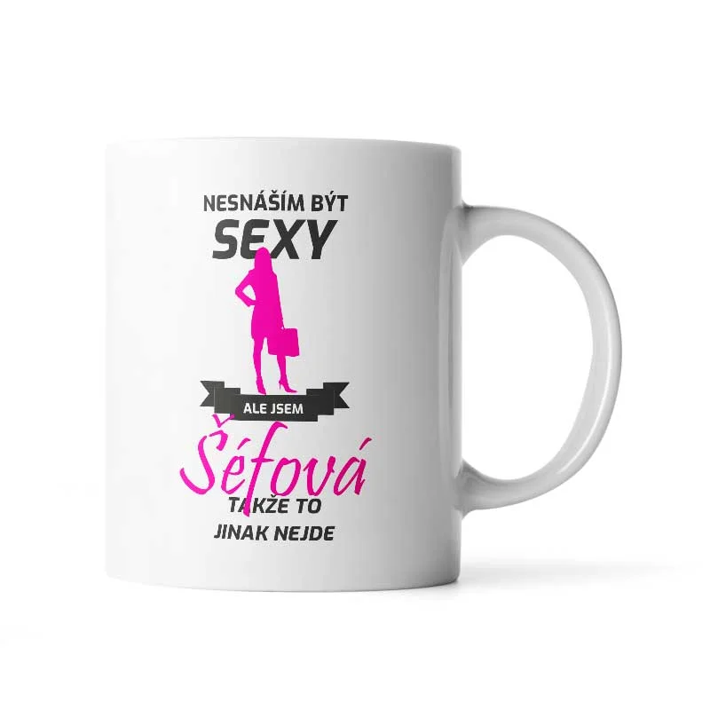 Hrnek Nesnáším být sexy, ale jsem šéfová - 890 ml - XXL