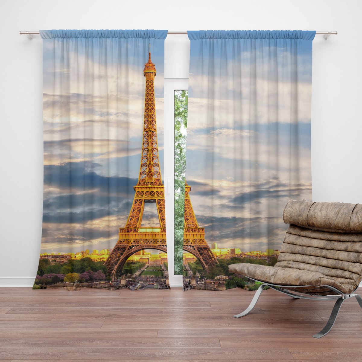 Sablio Závěs Eiffel Tower 3: 2ks 140x250cm