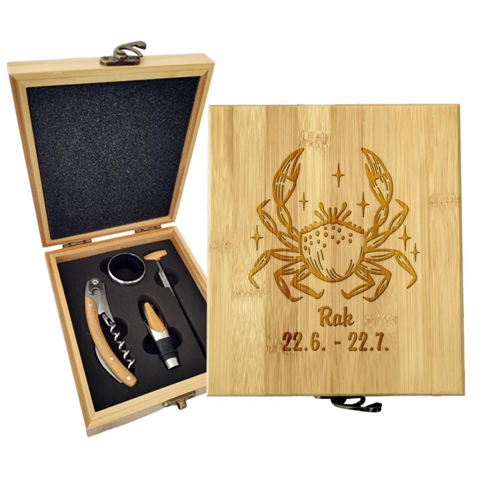 Sablio Dárková sada na víno Rak: 147×168×49 mm