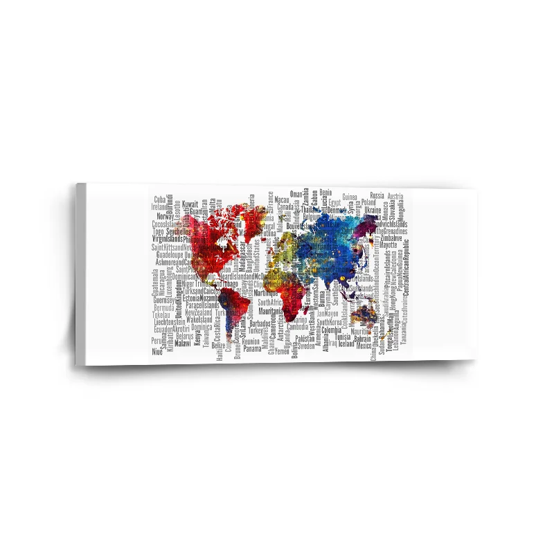 Obraz Jména států - 110x50 cm
