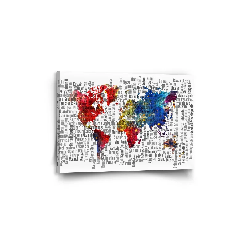 Obraz Jména států - 60x40 cm