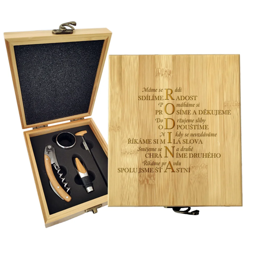 Sablio Dárková sada na víno Rodina 2: 147×168×49 mm