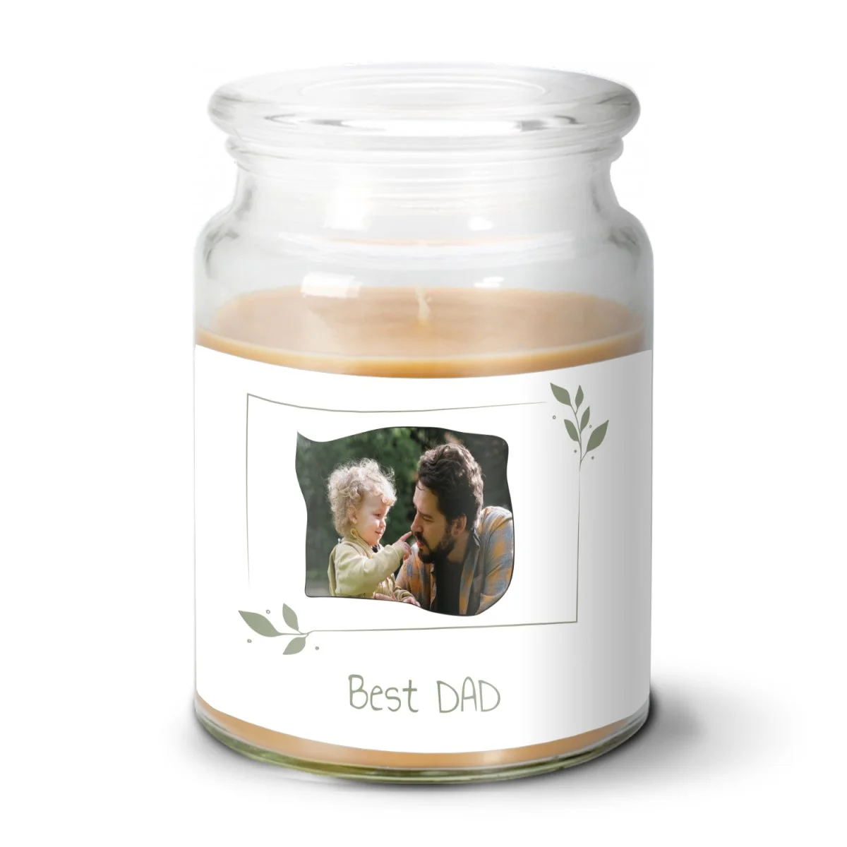 Sablio Vonná svíčka s fotkou v dóze s vůní skořice MAXI: 500 g