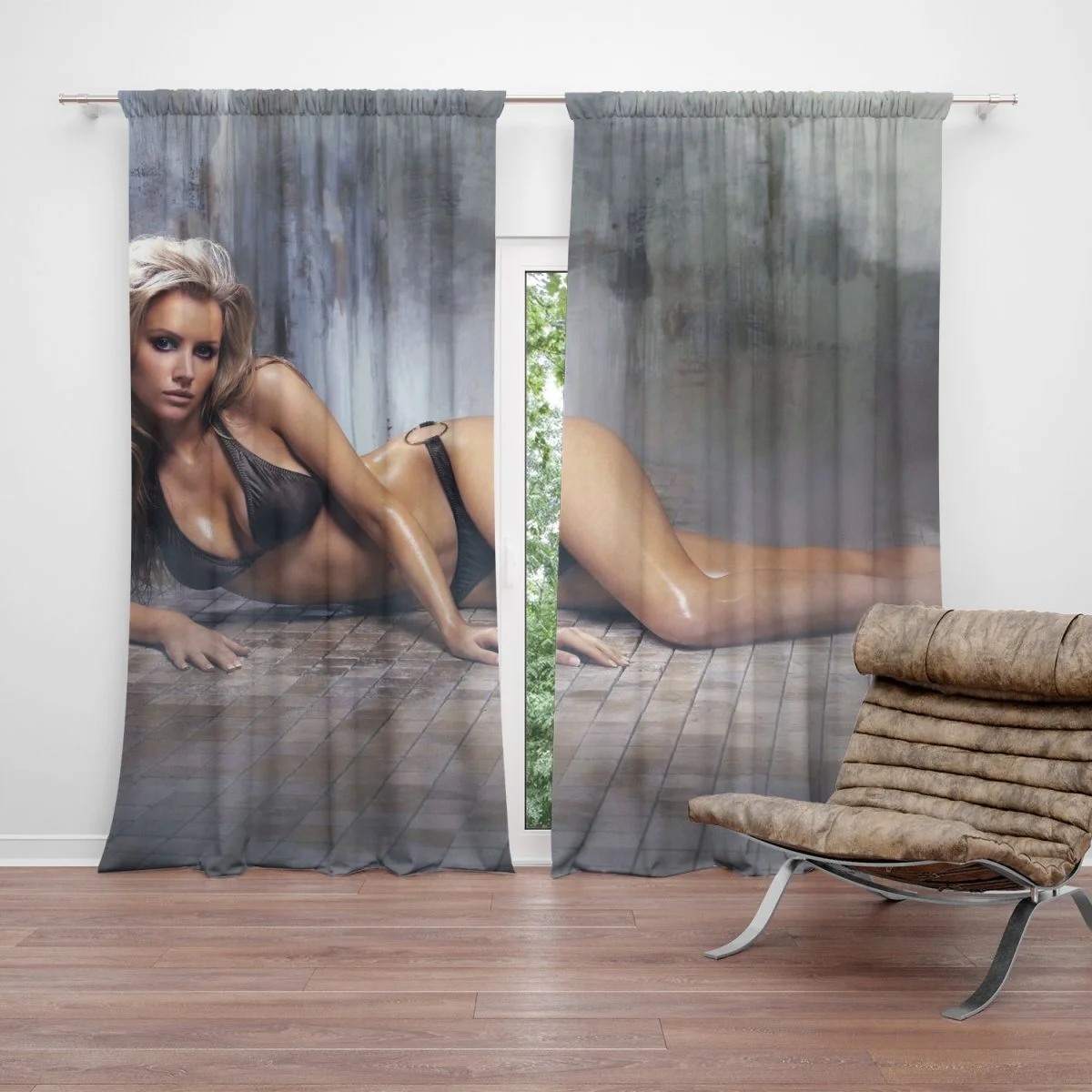 Sablio Závěs Sexy žena: 2ks 140x250cm