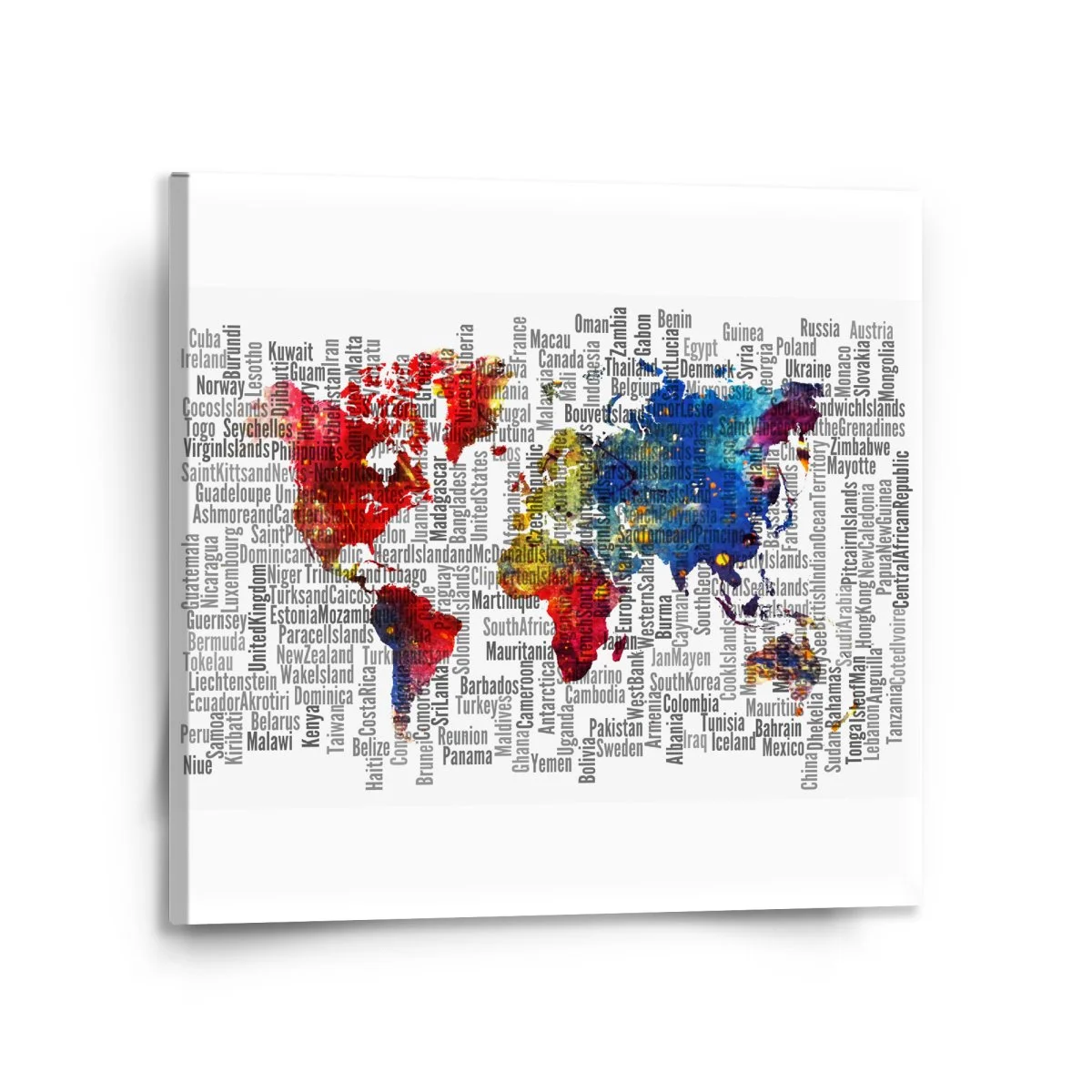 Obraz Jména států - 110x110 cm