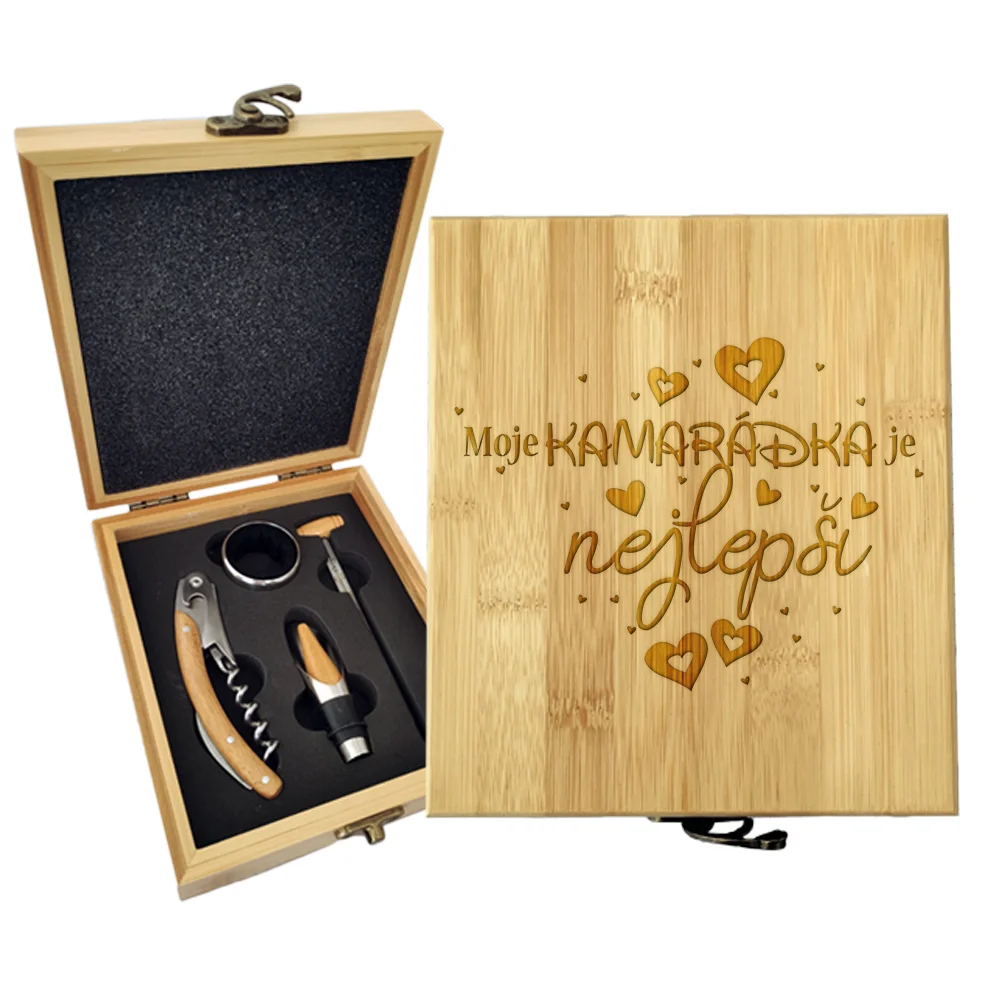Sablio Dárková sada na víno Moje kamarádka je nejlepší: 147×168×49 mm