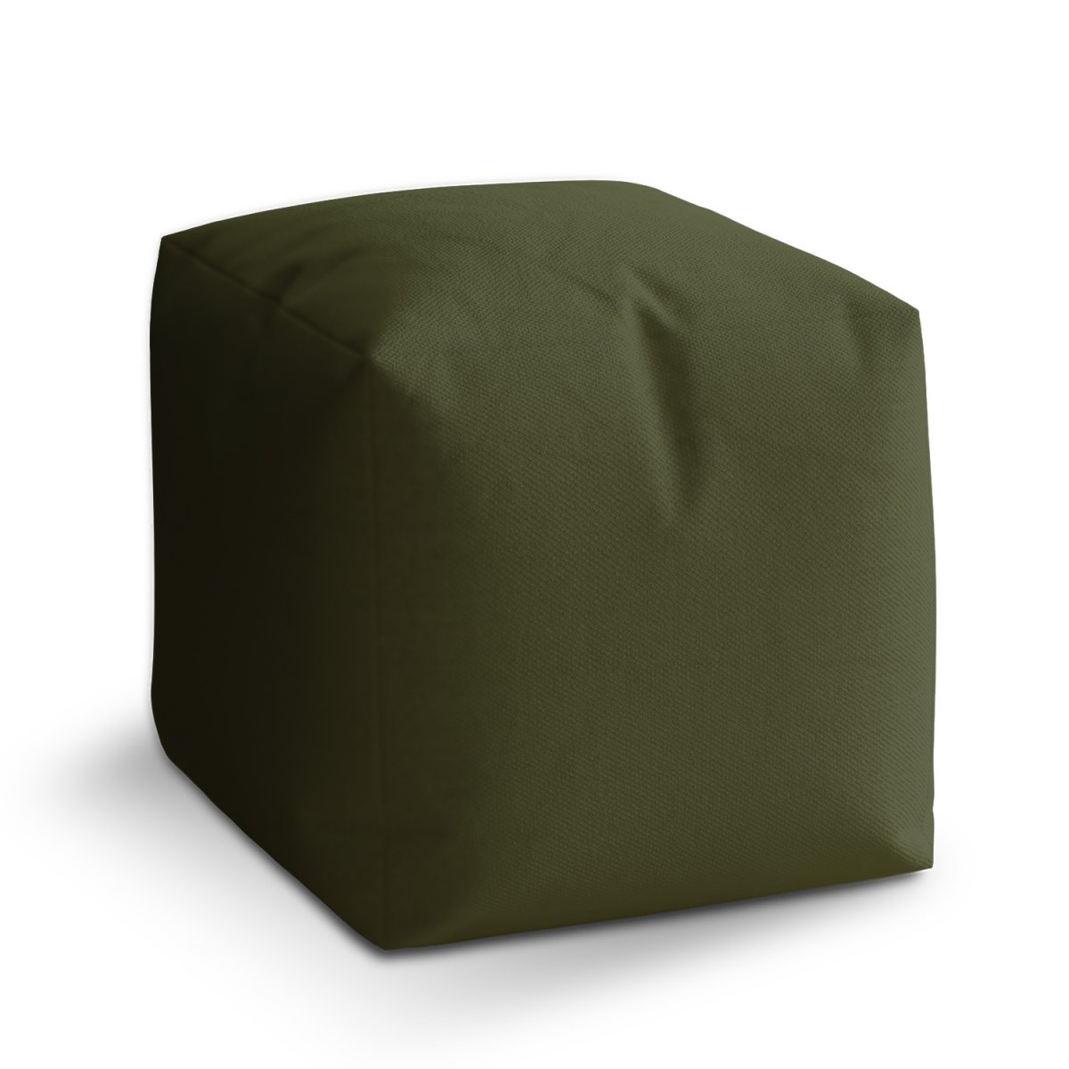 Sablio Taburet Cube Olivově zelená: 40x40x40 cm