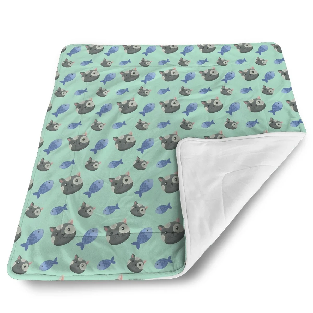 Deka pro miminko Kočky a rybičky - 80x100 cm