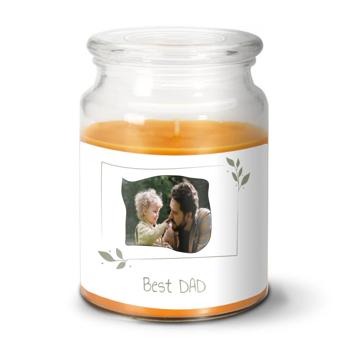 Sablio Vonná svíčka s fotkou v dóze s vůní pomeranče MAXI: 500 g