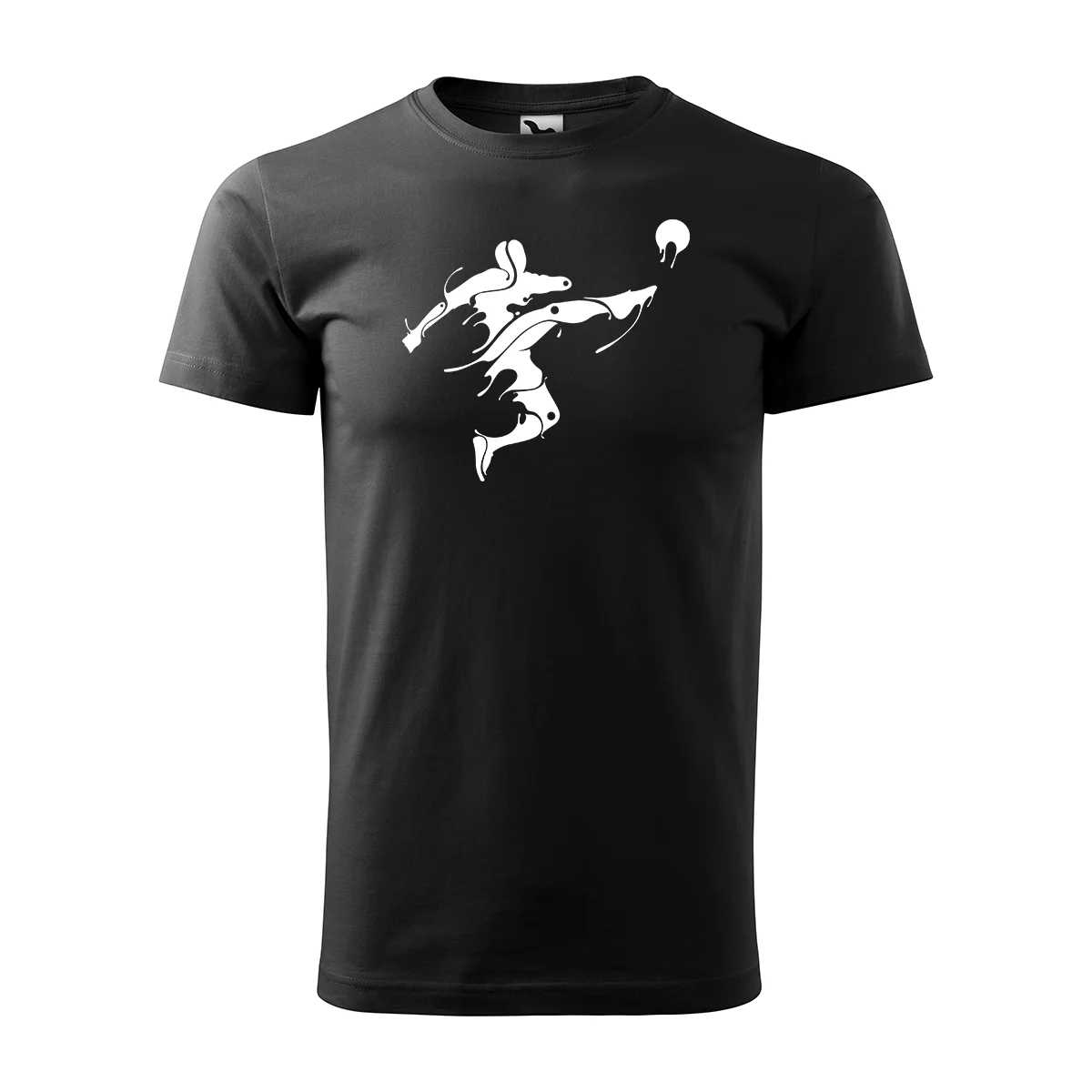 Sablio Tričko s potiskem Fotbalista Abstrakce - černé 5XL