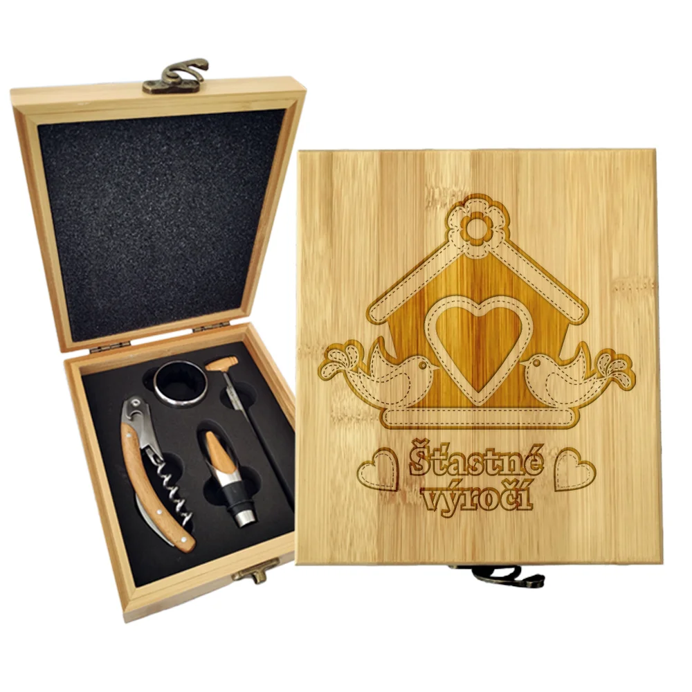 Sablio Dárková sada na víno Šťastné výročí 2: 147×168×49 mm