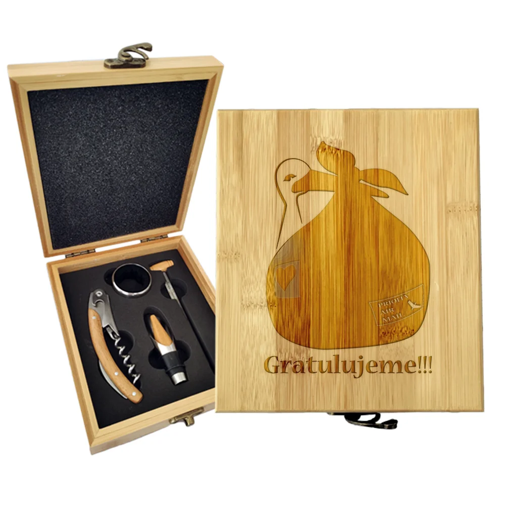 Sablio Dárková sada na víno Gratulujeme!!! 2: 147×168×49 mm