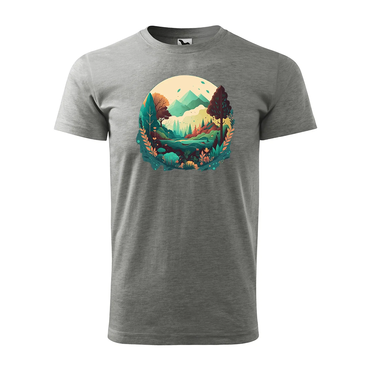 Sablio Tričko s potiskem Kouzlo hor - šedé 5XL