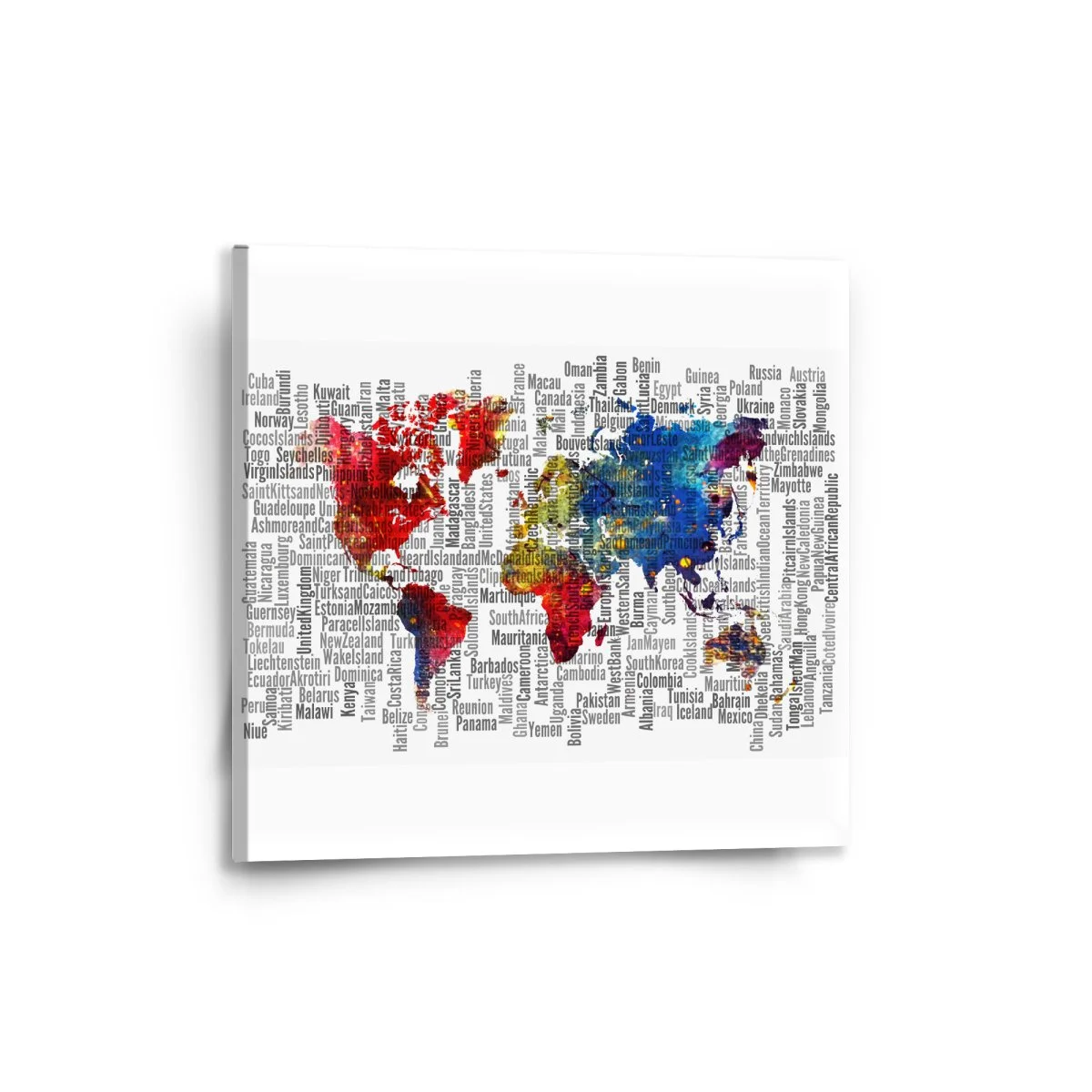 Sablio Obraz Jména států - 50x50 cm