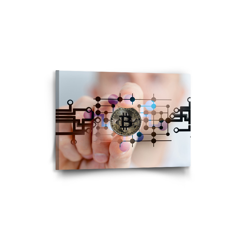 Sablio Obraz Bitcoin - 60x40 cm