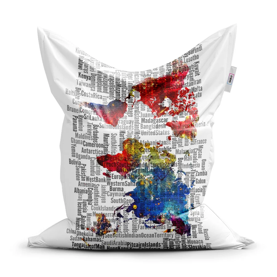 Sedací vak Classic Jména států - 200x140 cm