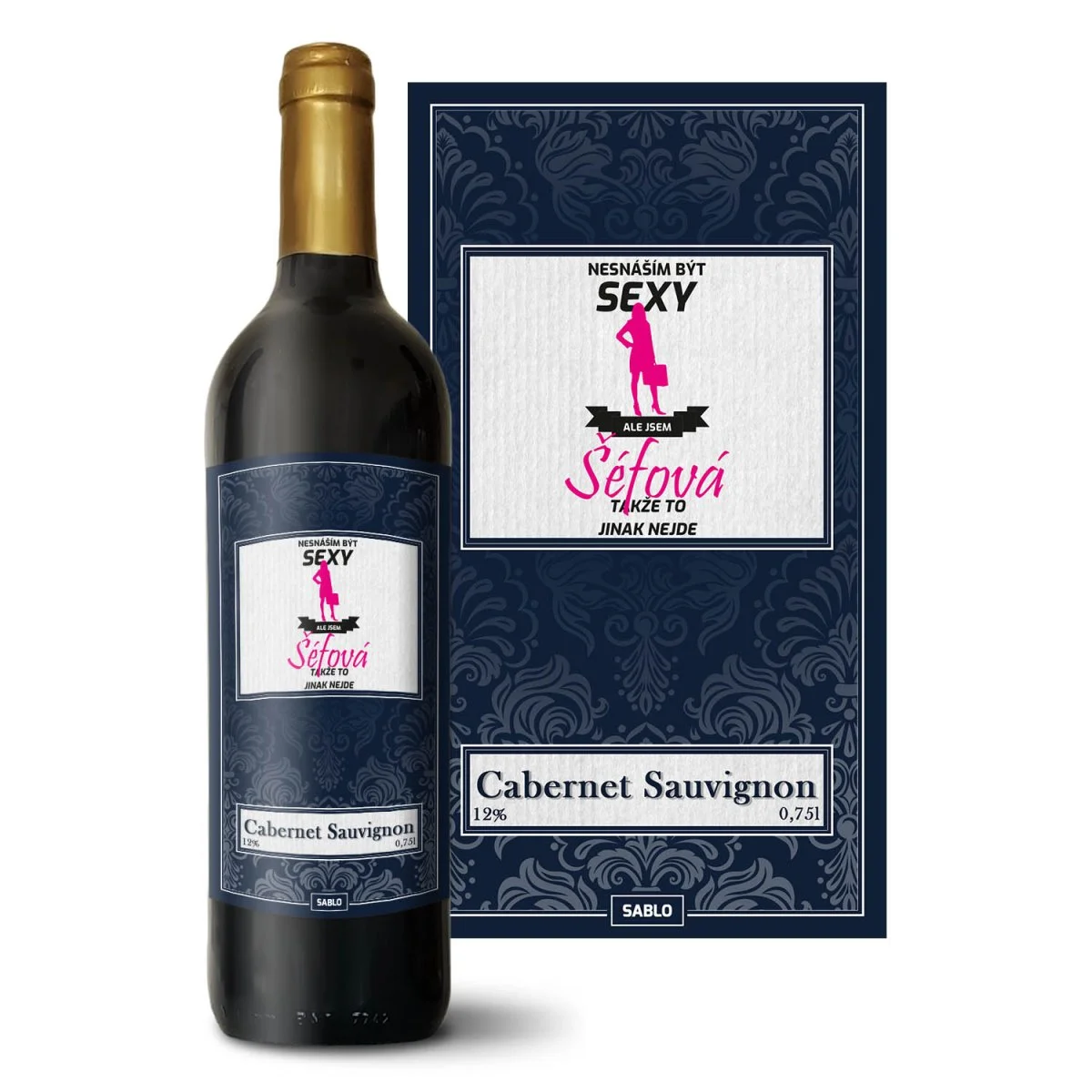 Sablio Červené víno Nesnáším být sexy, ale jsem šéfová: 0,75 l