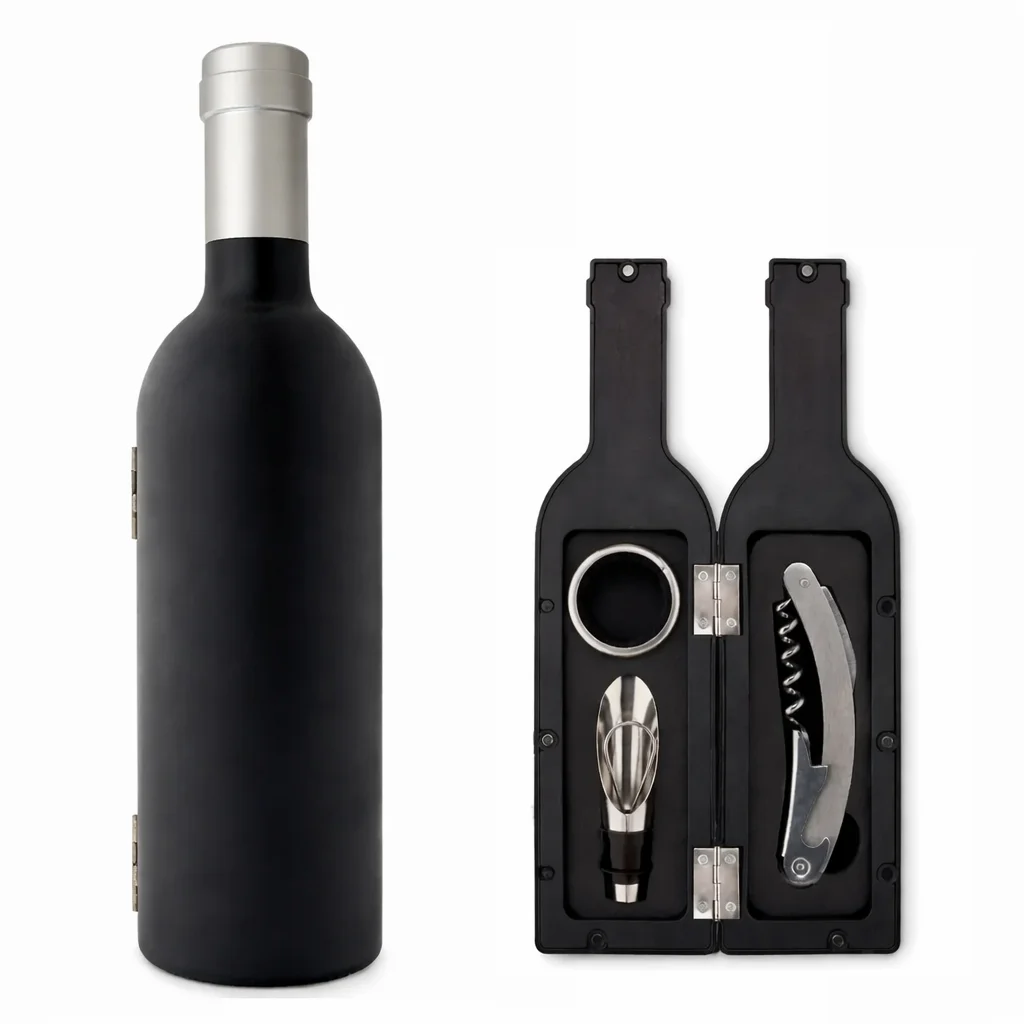 Sada na víno ve tvaru láhve