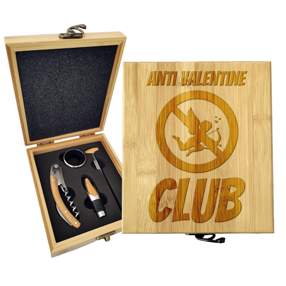 Dárková sada na víno Anti Valentine Club: 147×168×49 mm