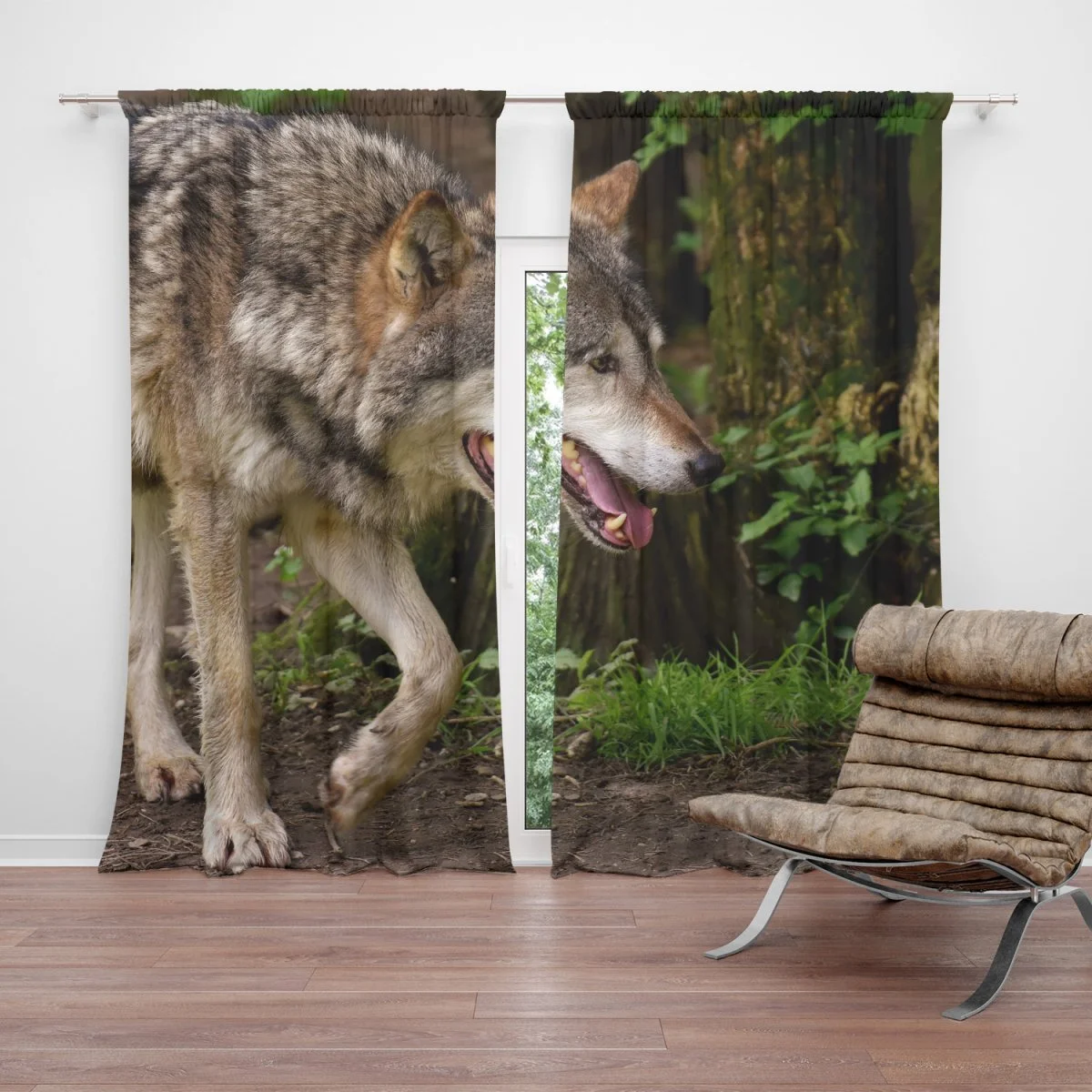 Závěs Vlk: 2ks 140x250cm