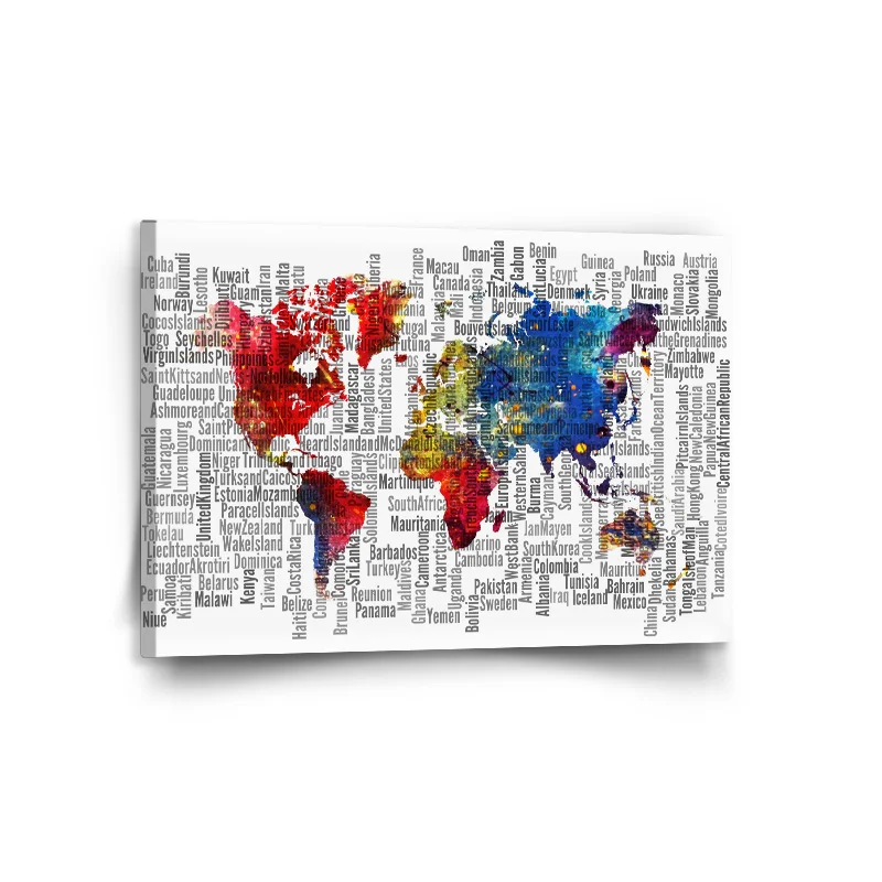 Obraz Jména států - 120x80 cm