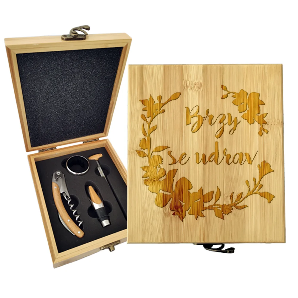 Sablio Dárková sada na víno Brzy se uzdrav: 147×168×49 mm