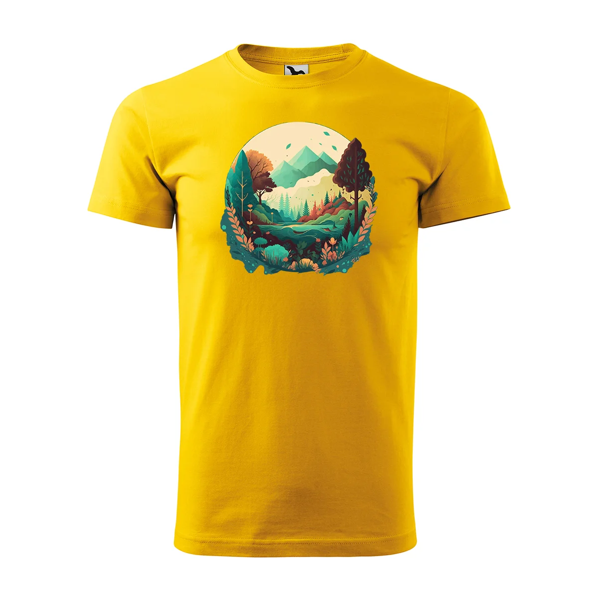 Sablio Tričko s potiskem Kouzlo hor - žluté 5XL