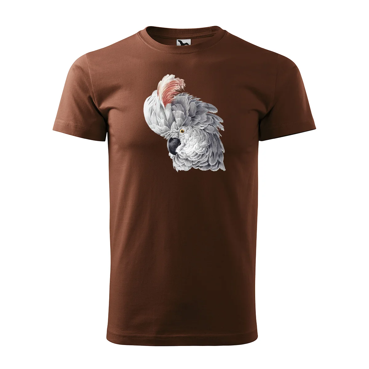 Tričko s potiskem Kakadu - hnědé S