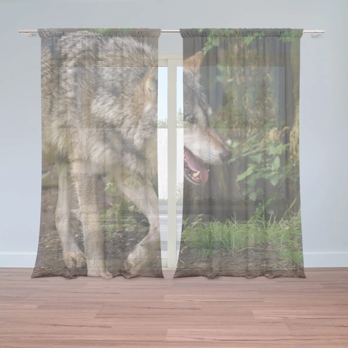 Záclony Vlk: 2ks 150x250cm