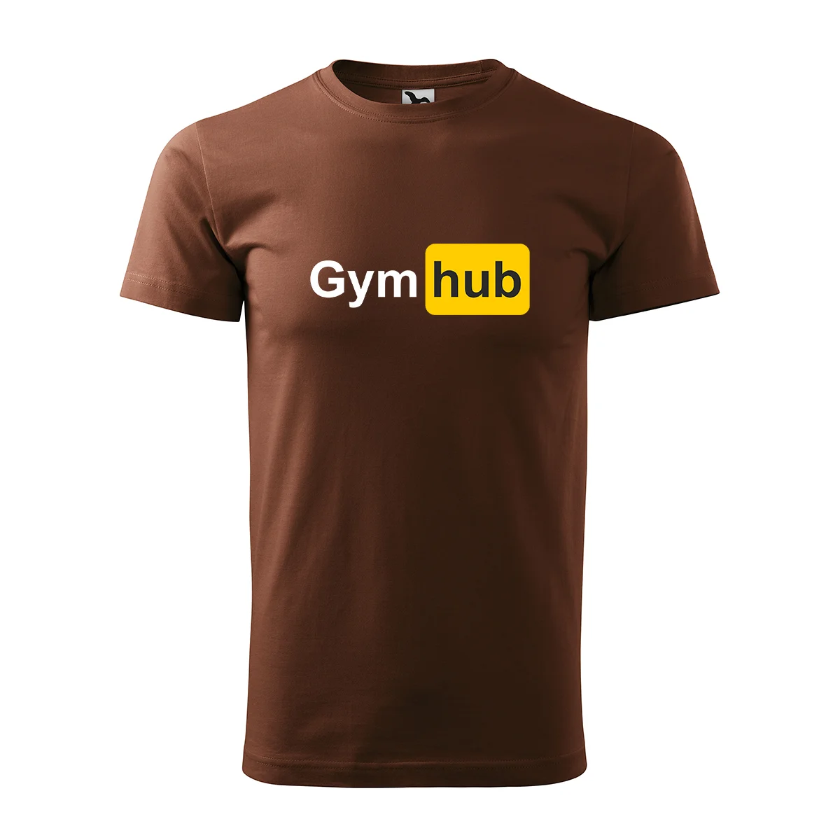 Tričko s potiskem Gymhub - hnědé S