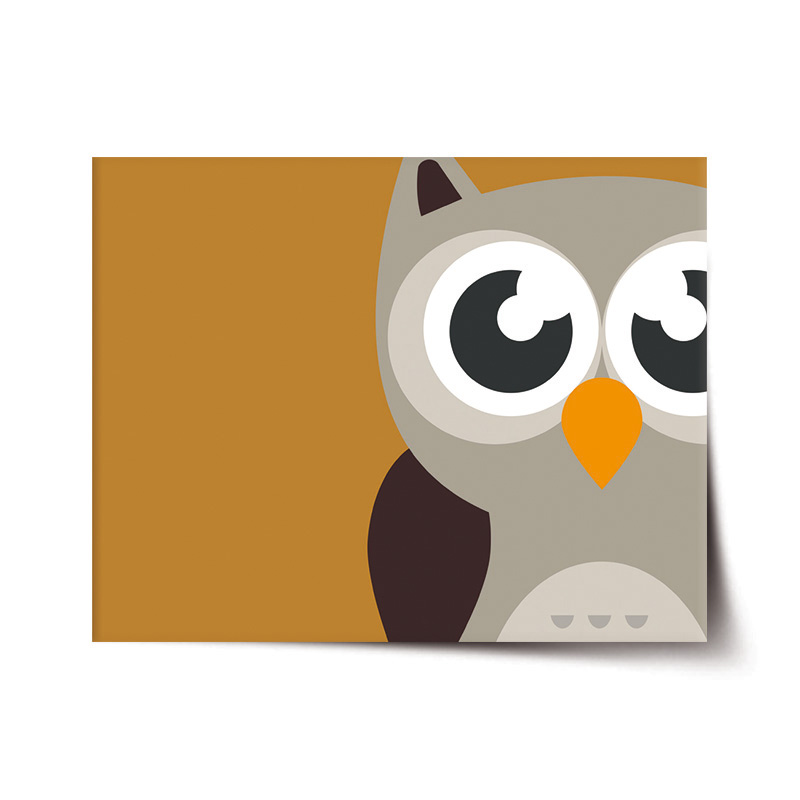 Plakát Kreslená sova - 60x40 cm