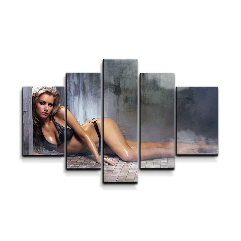Sablio Obraz - 5-dílný Sexy žena - 125x90 cm