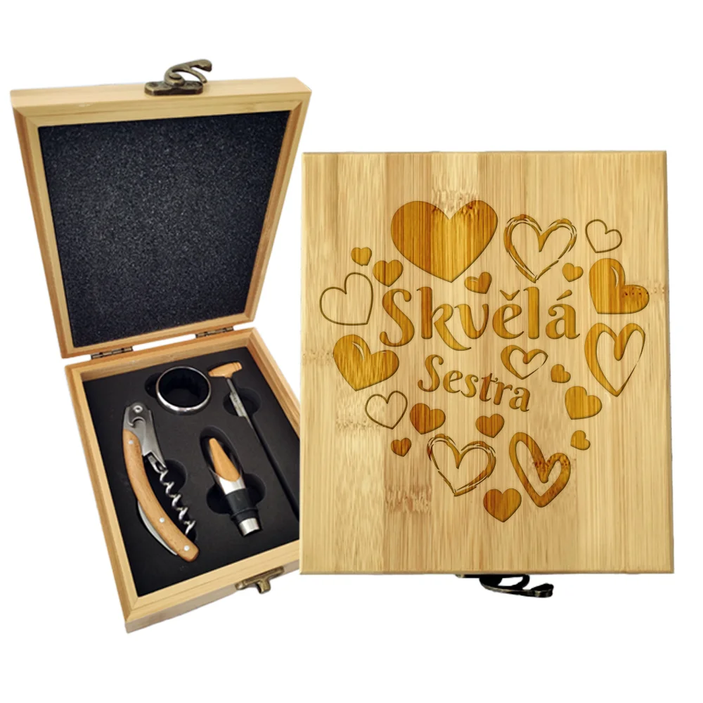 Sablio Dárková sada na víno Skvělá sestra: 147×168×49 mm