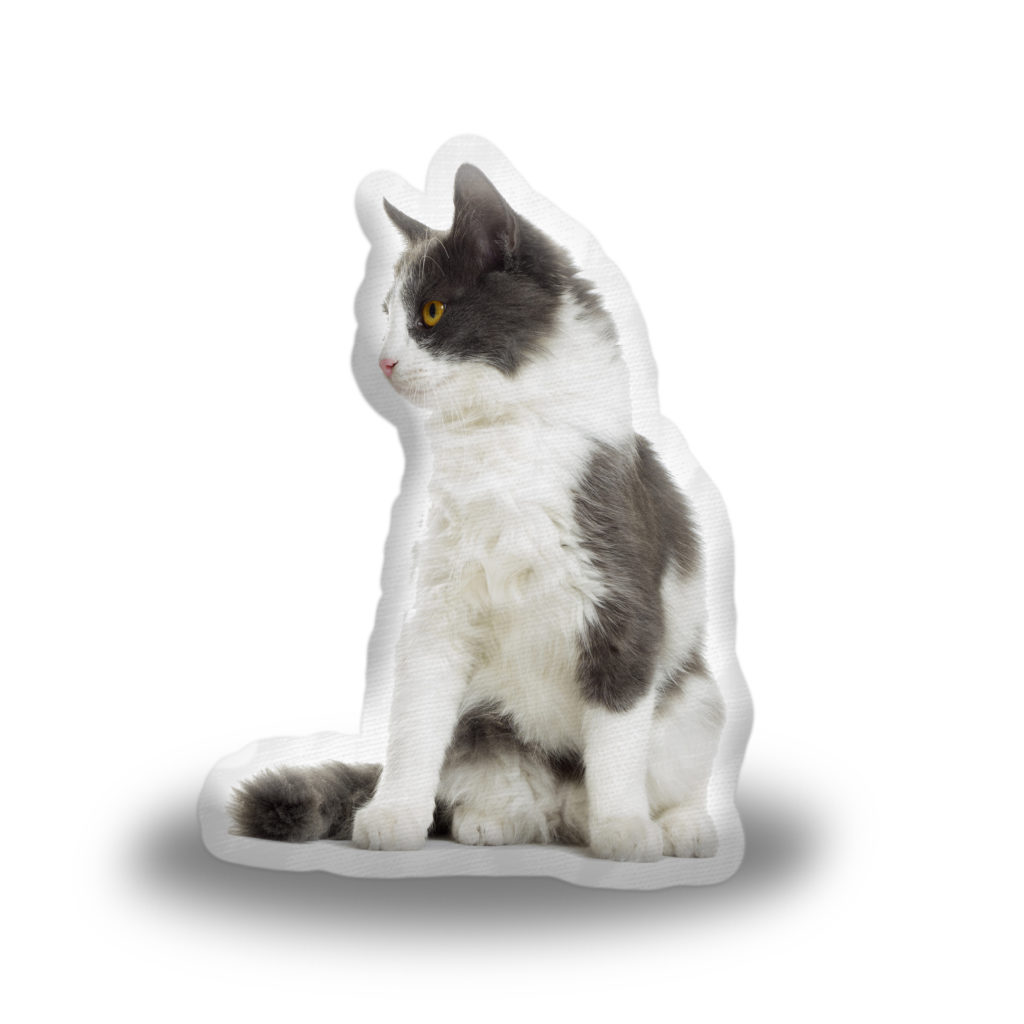 Sablio 3D polštář ve tvaru Flekatá kočička