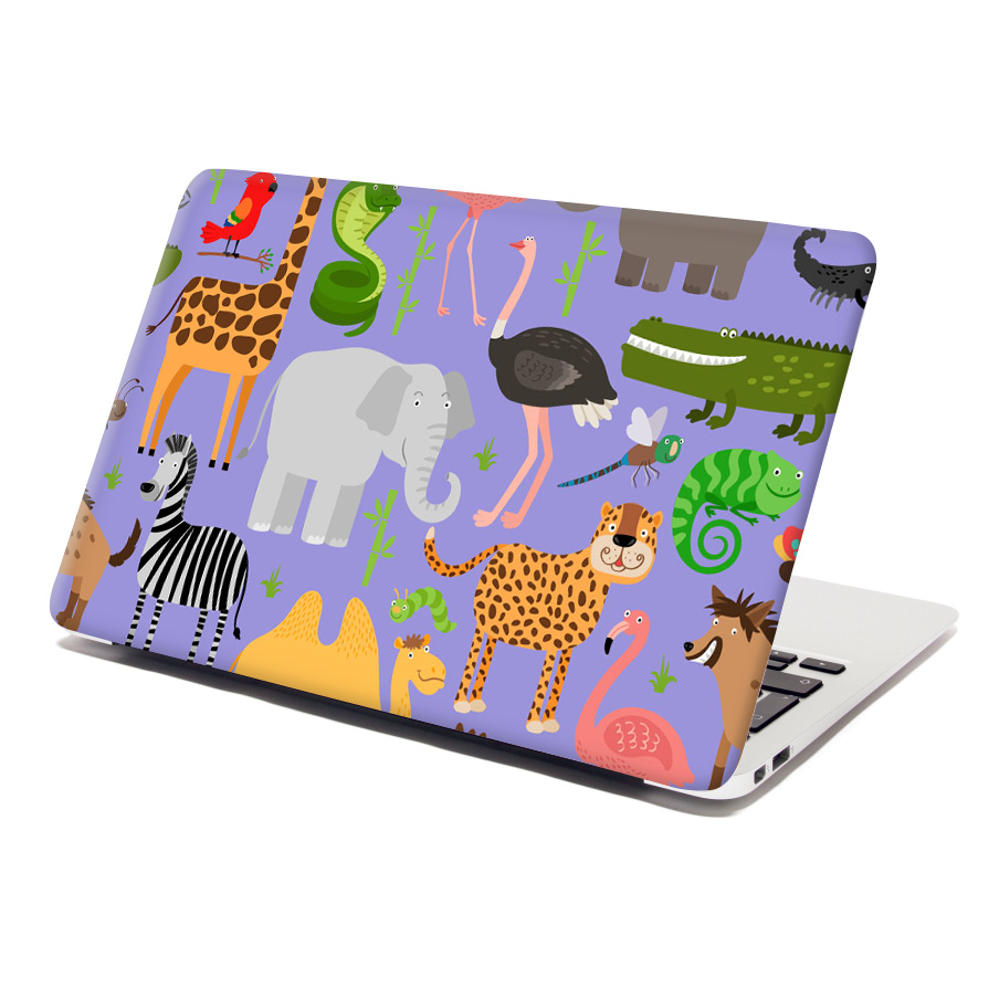 Sablio Samolepka na notebook Animované safari - 38x26 cm