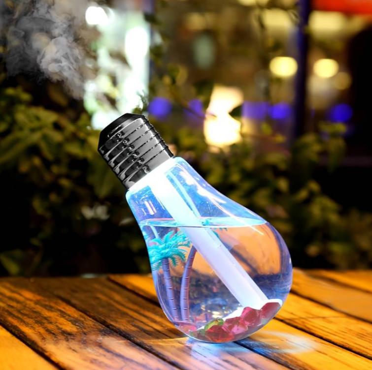 EFFLY Aróma difuzér, zvlhčovač vzduchu s LED osvetlením v tvare žiarovky