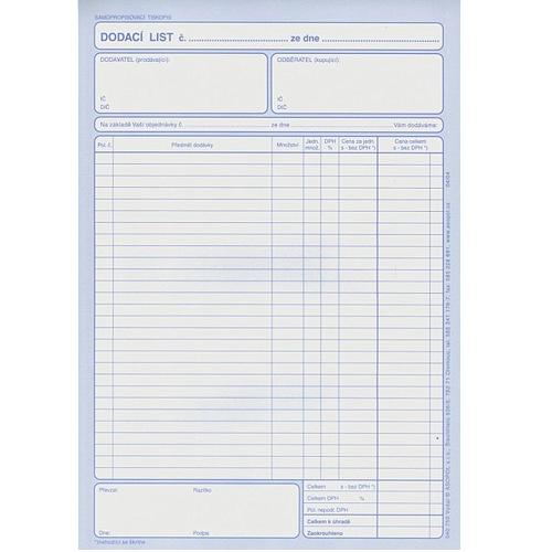 Dodací list A4 copy 100 listů