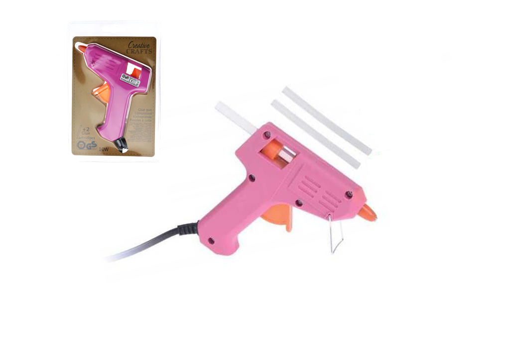 Tavná pistole 10W Creative - Růžová
