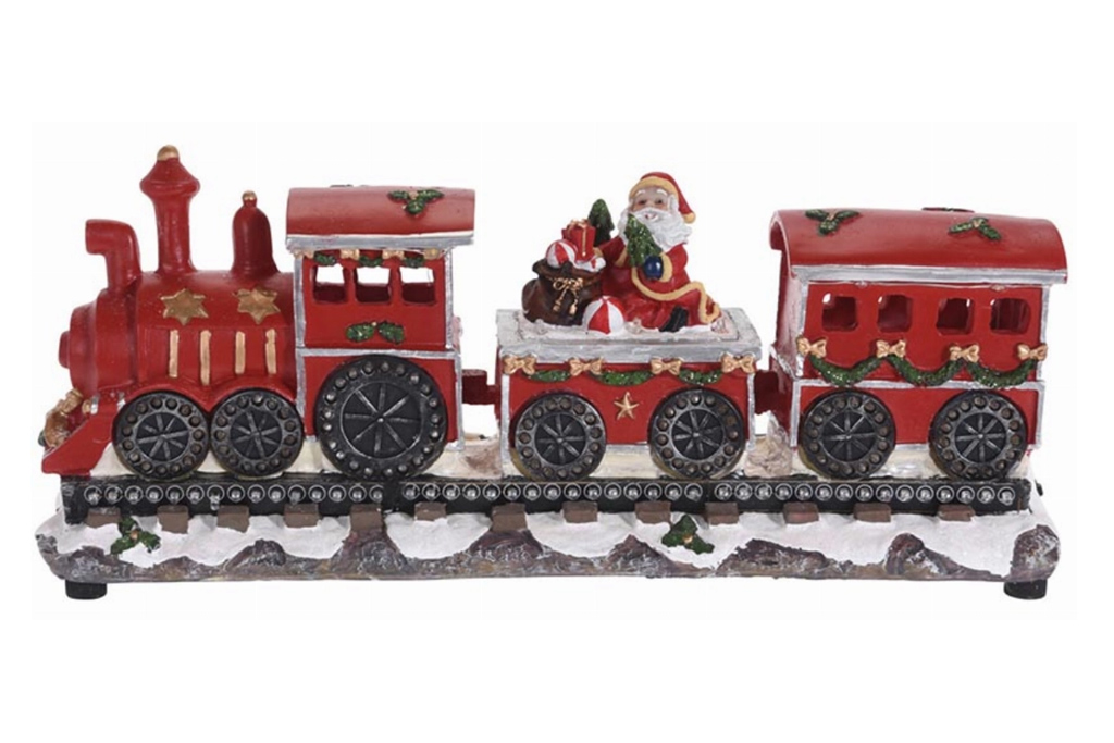 Fotografie Vánoční vlak s LED dekorací