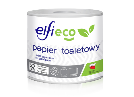 Fotografie Toaletní papír ELFI 2vrstvý recy - 66m